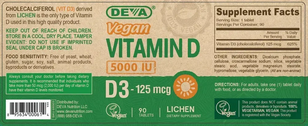 Product image for Vegan Vitamin D3 - 5000 IU.