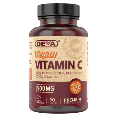 Vegan Vitamin C  500mg + Elderberry 90 tablets