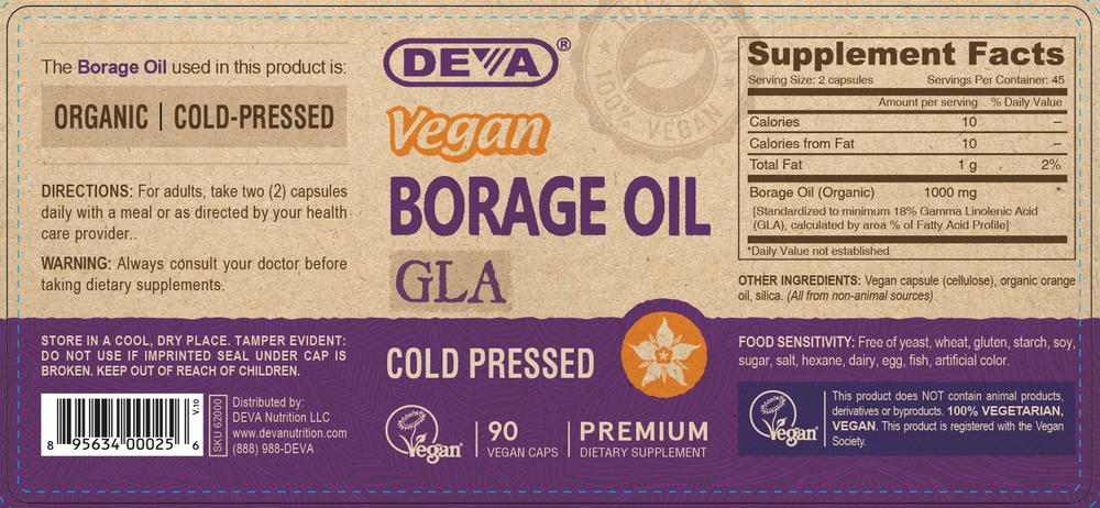 Product image for Vegan Borage Oil.