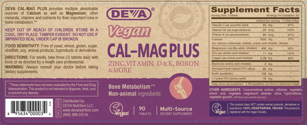 Product image for Vegan Cal-Mag Plus.