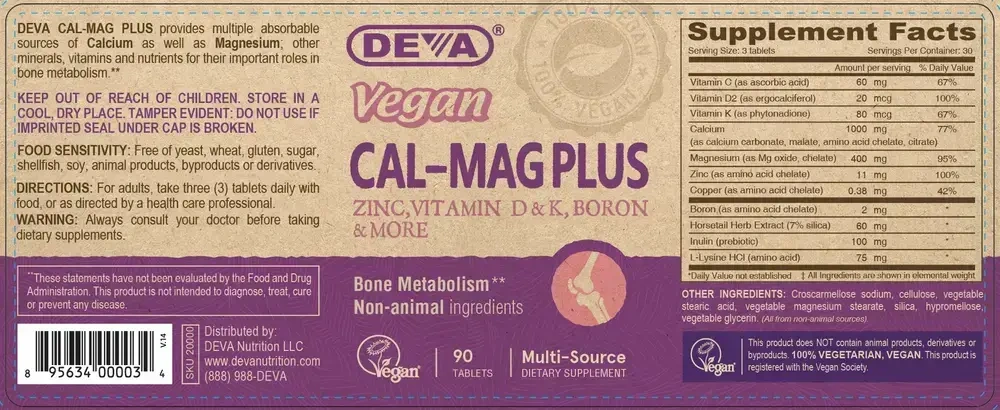 Product image for Vegan Cal-Mag Plus.