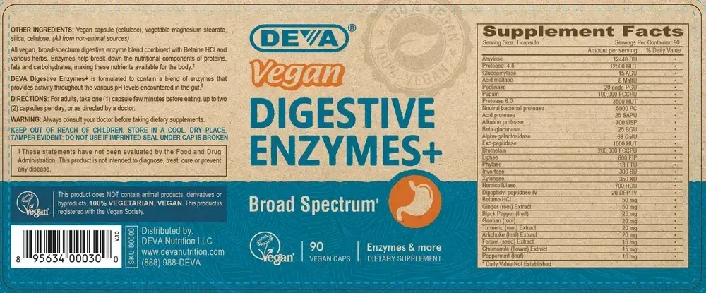 Product image for Vegan Digestive Enzymes+.