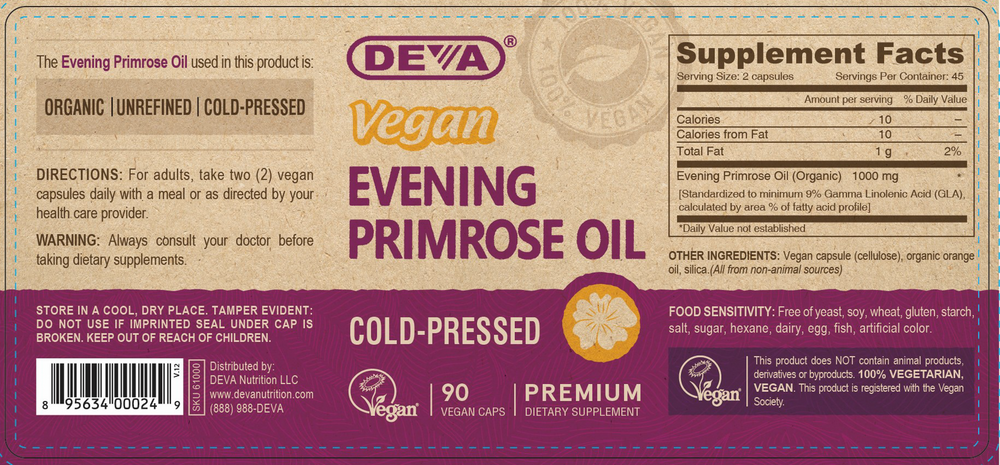 Product image for Vegan Evening Primrose Oil.