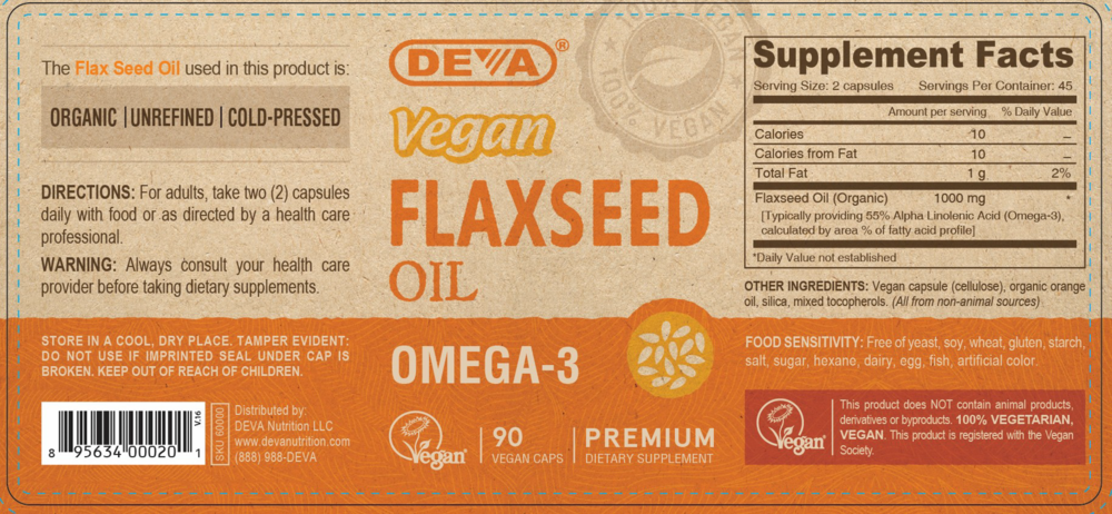 Product image for Vegan Flax Seed Oil.