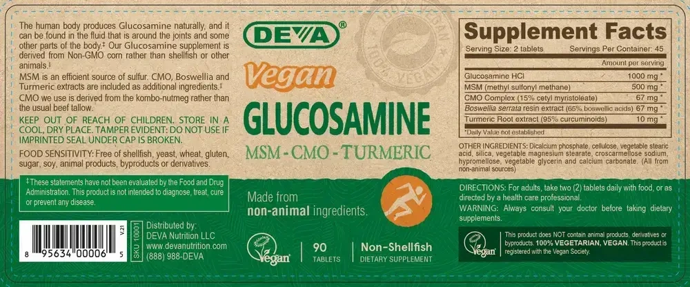 Product image for Vegan Glucosamine/SM/CMO.