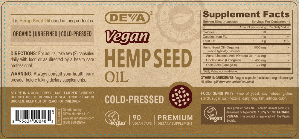 Product image for Vegan Hemp Oil.