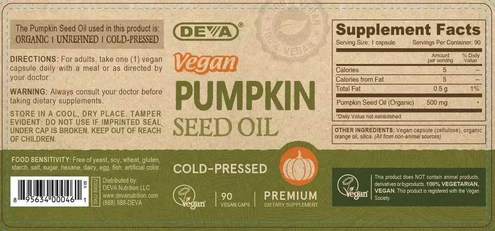 Product image for Vegan Pumpkin Seed Oil.