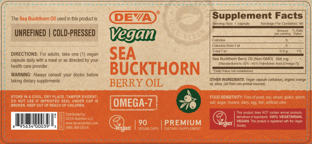 Product image for Vegan Sea Buckthorn Oil.