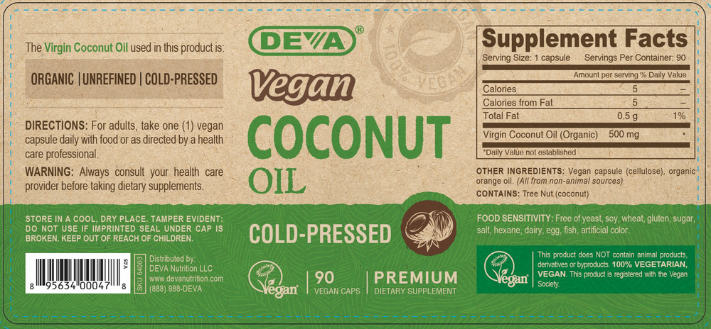 Product image for Vegan Virgin Coconut Oil.