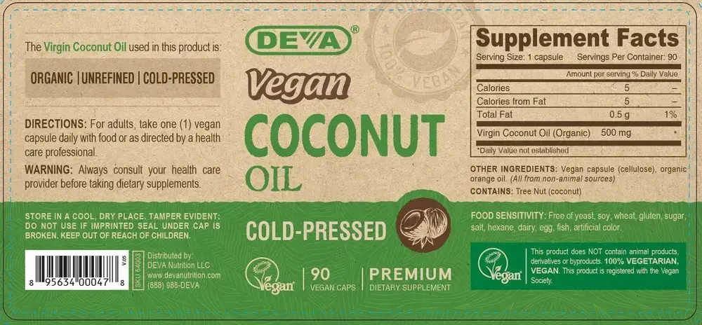 Product image for Vegan Virgin Coconut Oil.