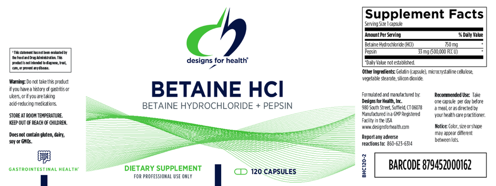 Product image for Betaine HCL(with pepsin) 750mg.