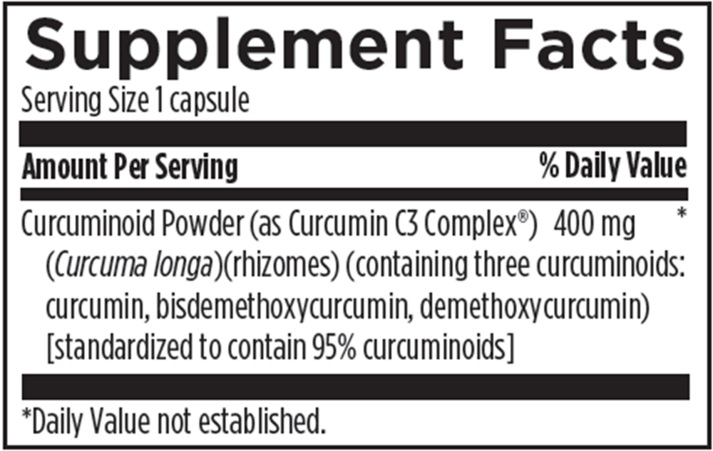 Product image for C3 Curcumin Complex.
