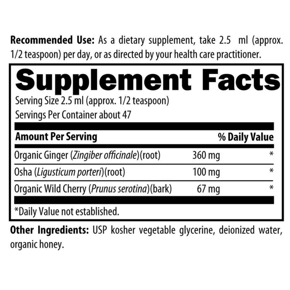 Product image for Ginger-Tussin Organic Syrup.
