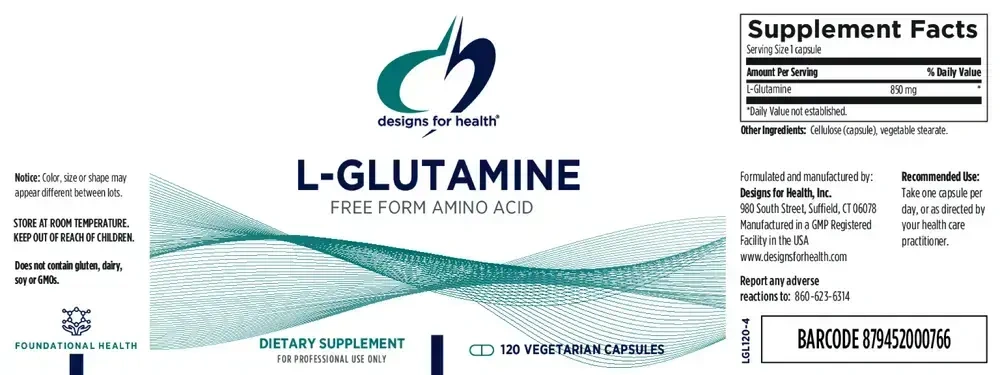 Product image for L-Glutamine 850mg.