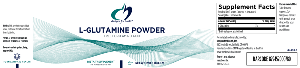 Product image for L-Glutamine Powder.