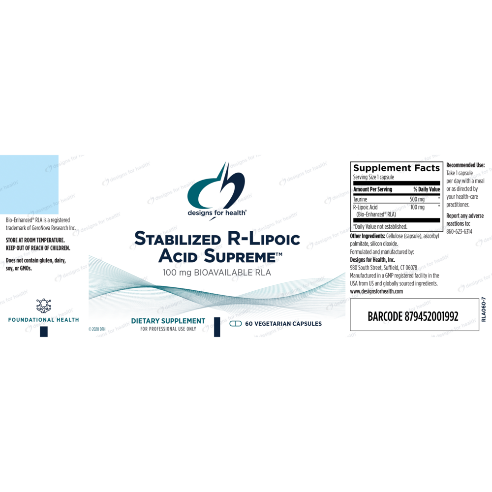 Product image for Stabilized R-Lipoic Acid Supreme.