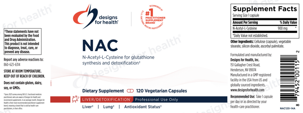 Product image for NAC (Formerly N-Acetyl-L-Cysteine).
