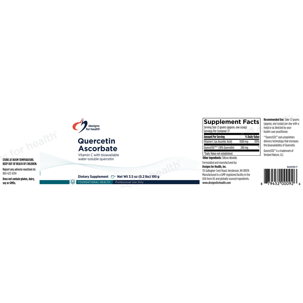 Product image for Quercetin Ascorbate Powder.