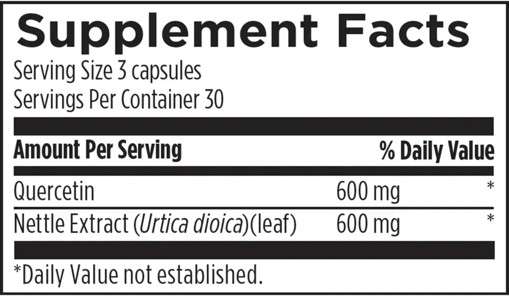 Product image for Quercetin + Nettles.