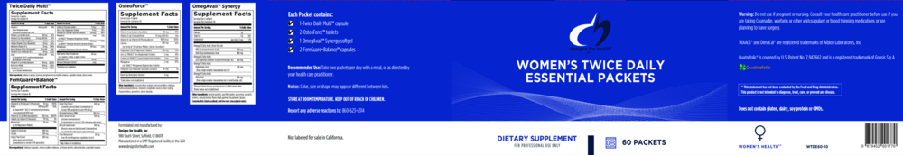 Product image for Women's Twice Daily Essential Packets.