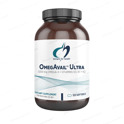OmegAvail Ultra w/D3 K1 and K2 120 Softgels