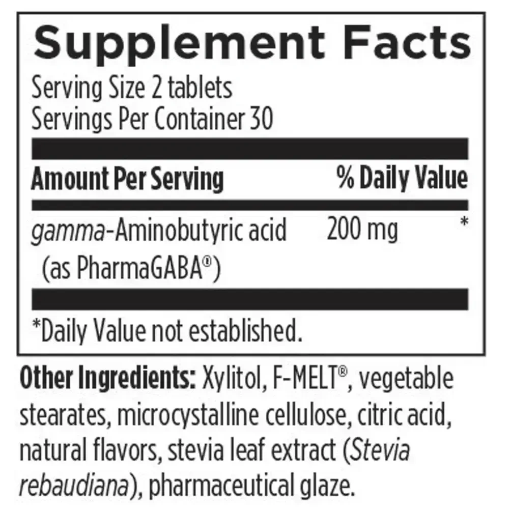 Product image for PharmaGABA Chewables.