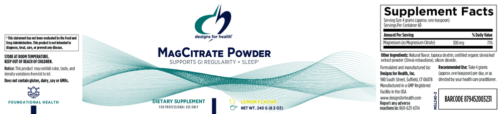 Product image for MagCitrate Powder.