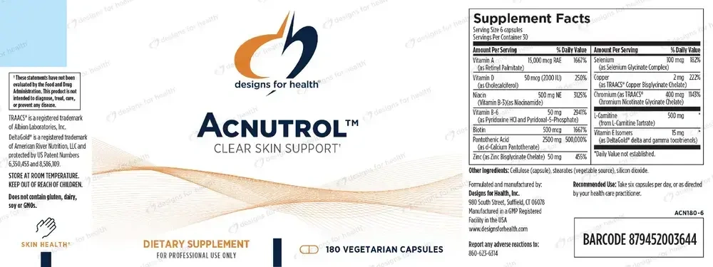Product image for Acnutrol Capsules.