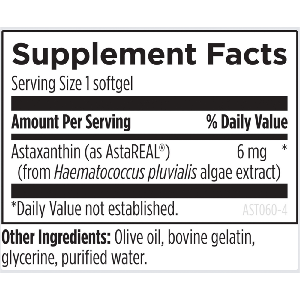 Product image for Astaxanthin 6mg.