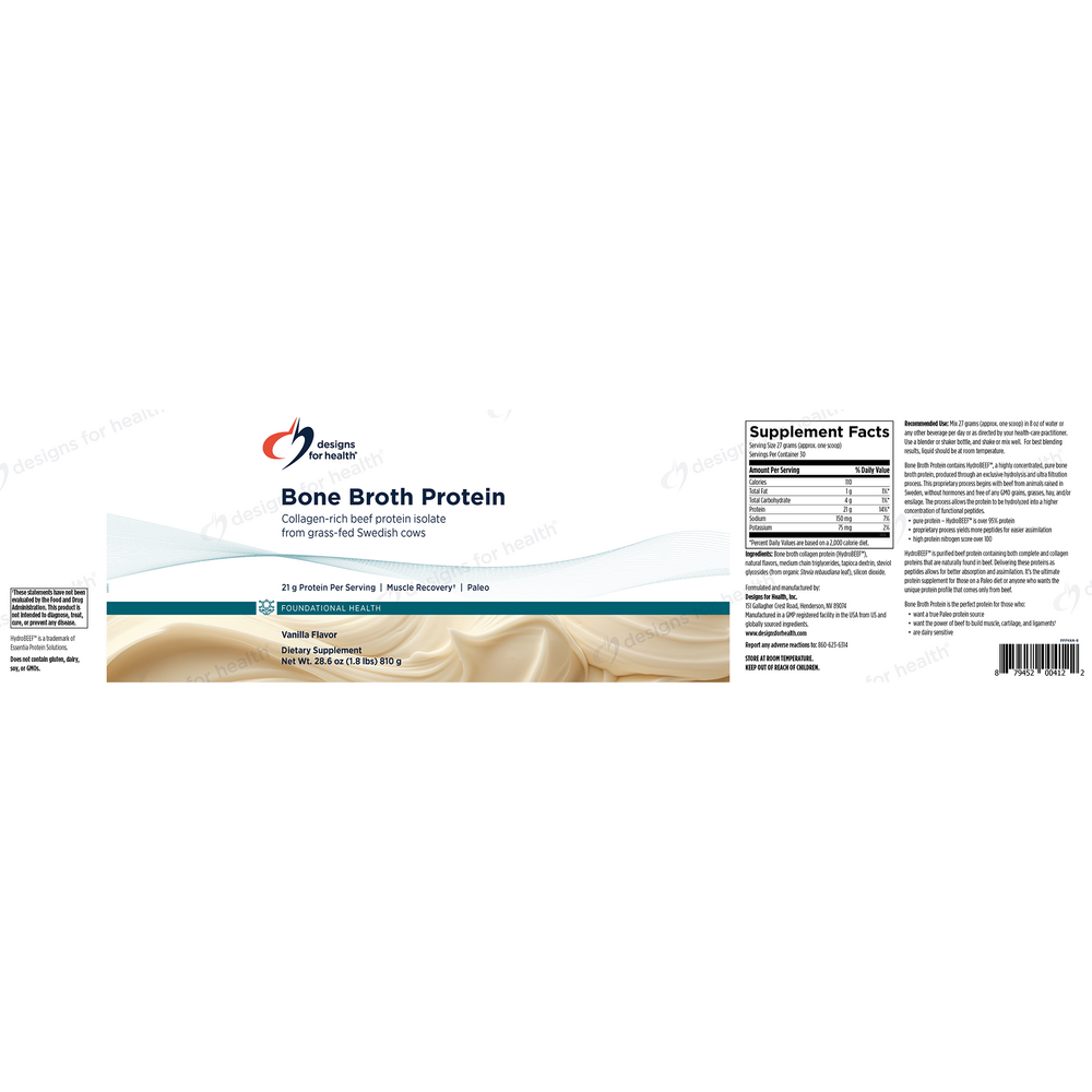 Product image for Bone Broth Protein Vanilla.