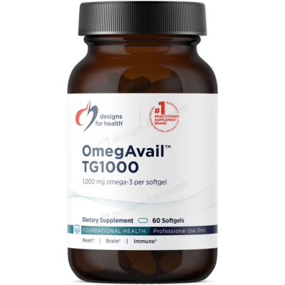 OmegAvail TG1000 Fish Oil 60 Softgels
