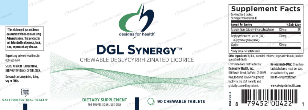 Product image for DGL Synergy Chewable.