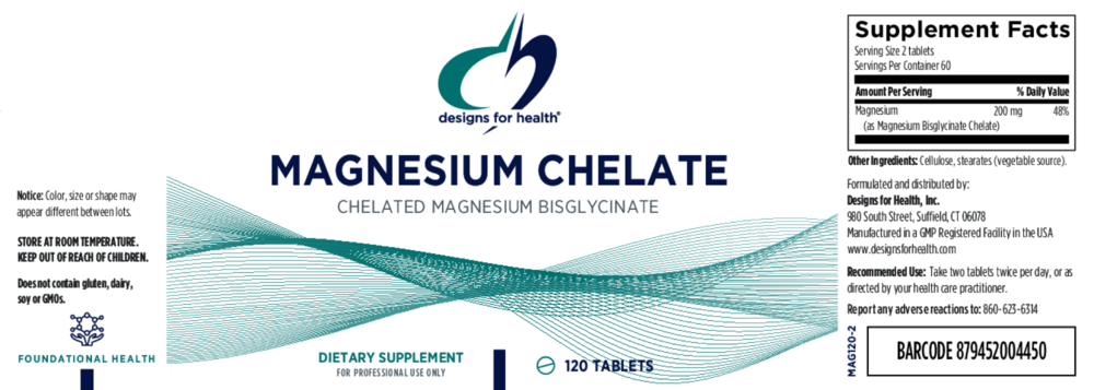 Product image for Magnesium Chelate Tablets.