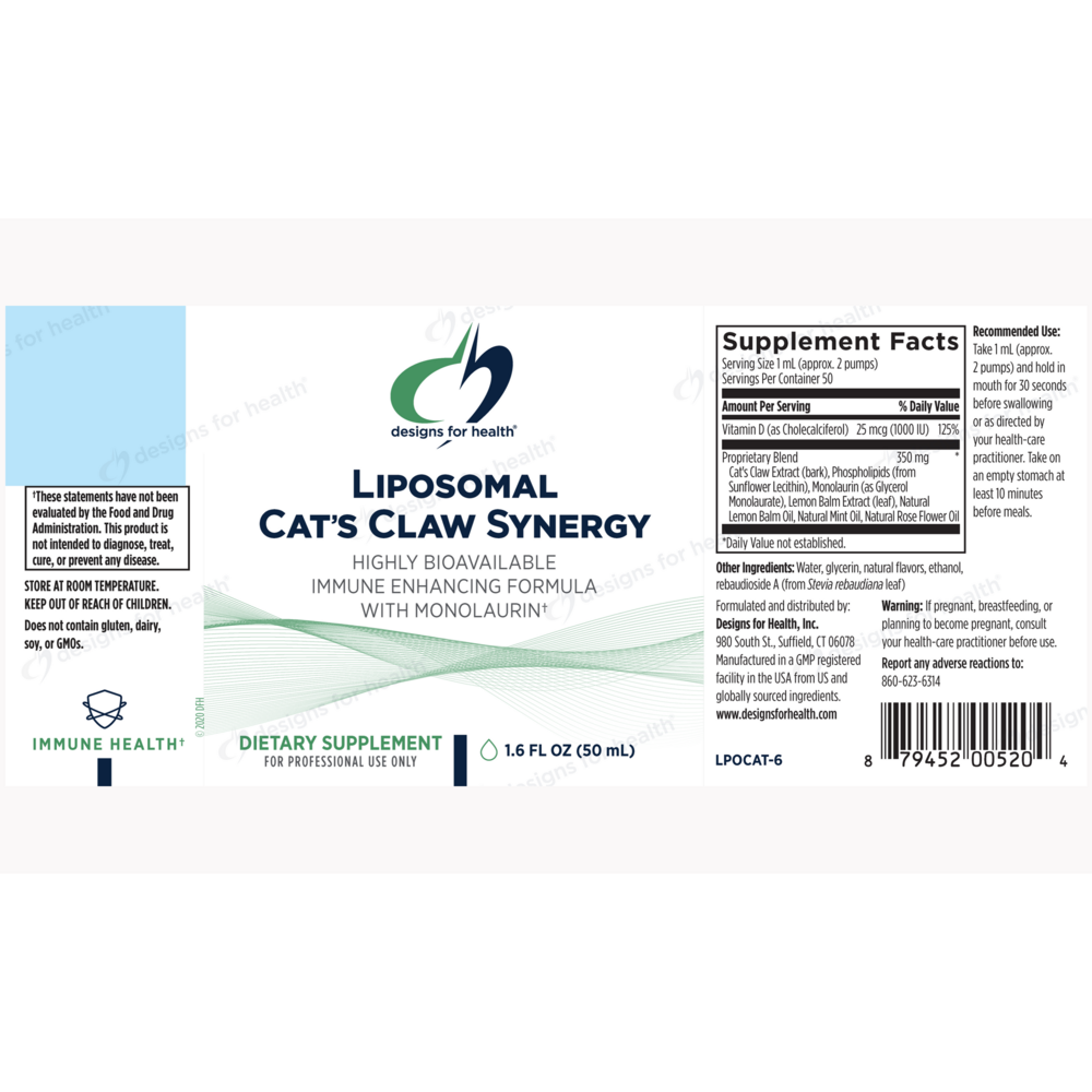 Product image for Liposomal Cat's Claw Synergy.