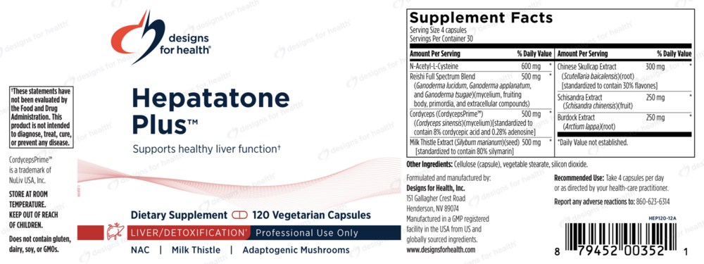 Product image for Hepatatone Plus (California Only).