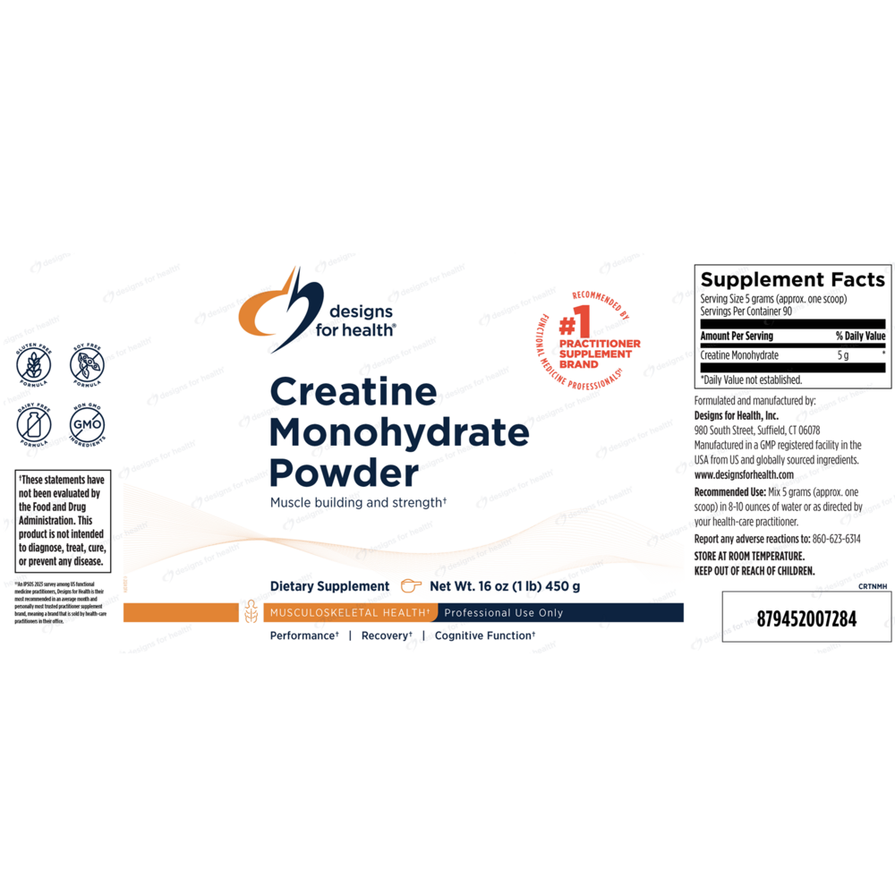 Product image for Creatine Monohydrate Powder, Unflavored.