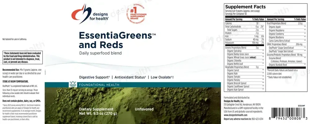 Product image for EssentiaGreens™ and Reds Unflavored.