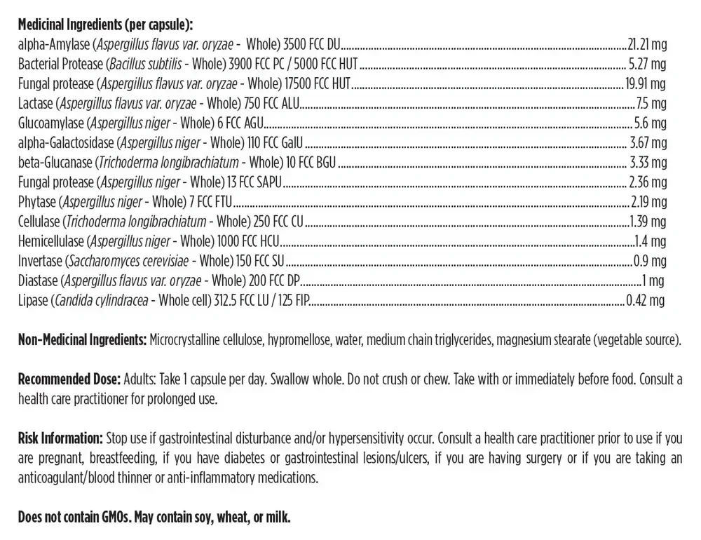 Product image for Plant Enzyme Digestive Formula.