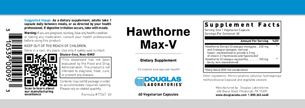 Product image for Hawthorne Max-V 250mg.
