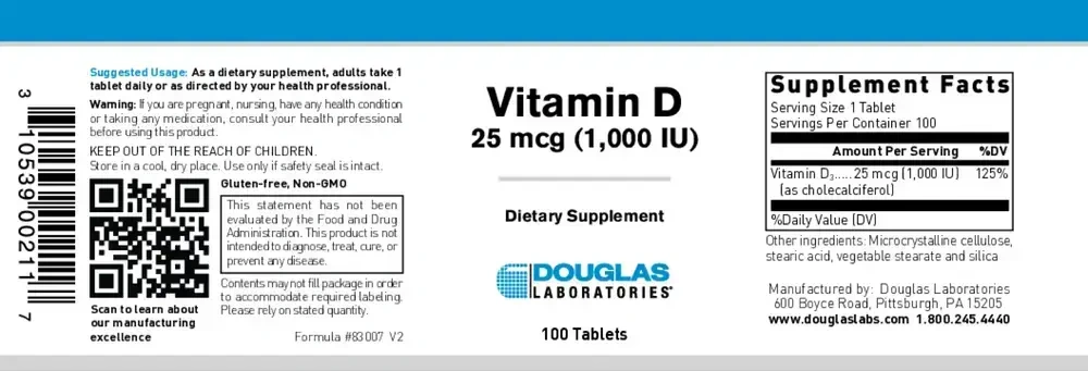 Product image for Vitamin D 1000 IU.