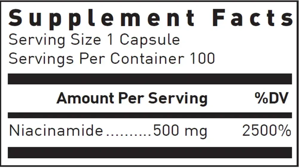 Product image for Niacinamide 500mg.