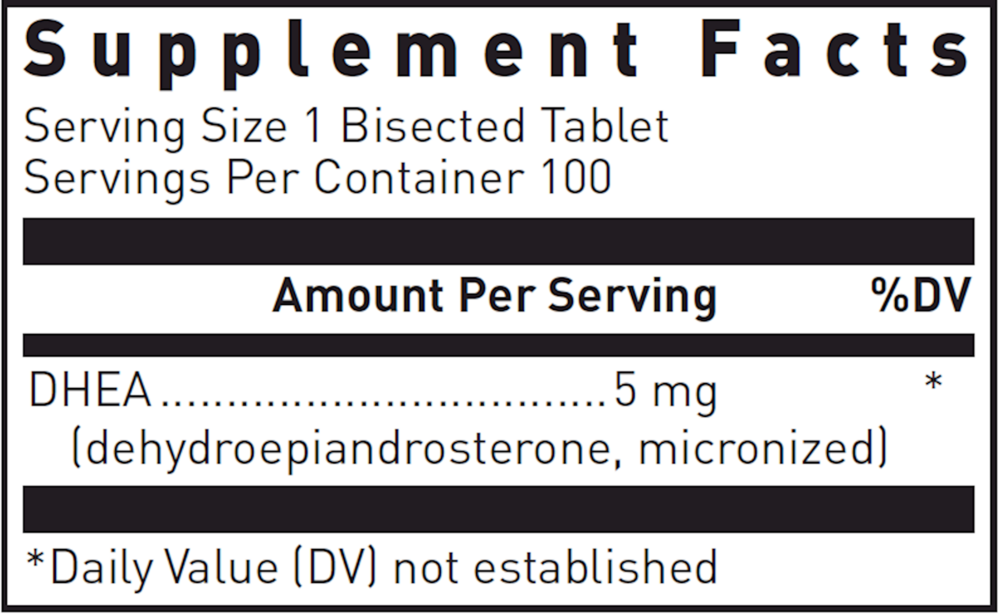 Product image for DHEA 5mg Dissolvable Tablets.
