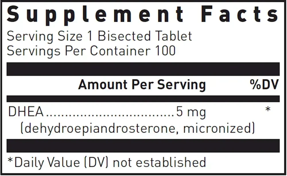 Product image for DHEA 5mg Dissolvable Tablets.