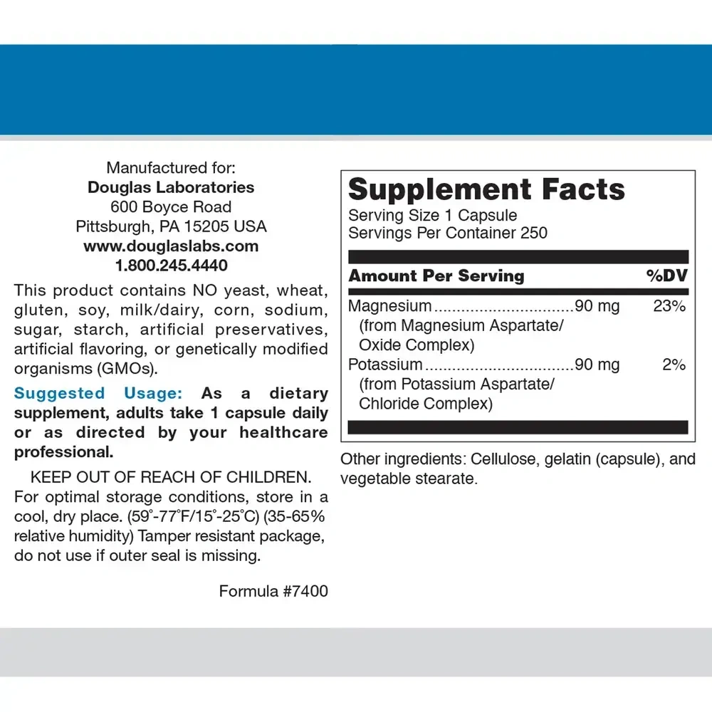 Product image for Magnesium/Potassium Aspartate.