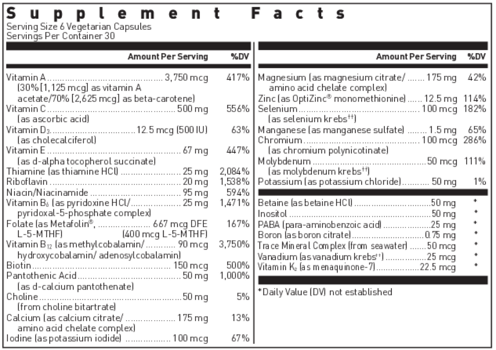 Product image for Ultra Preventive III Capsules.