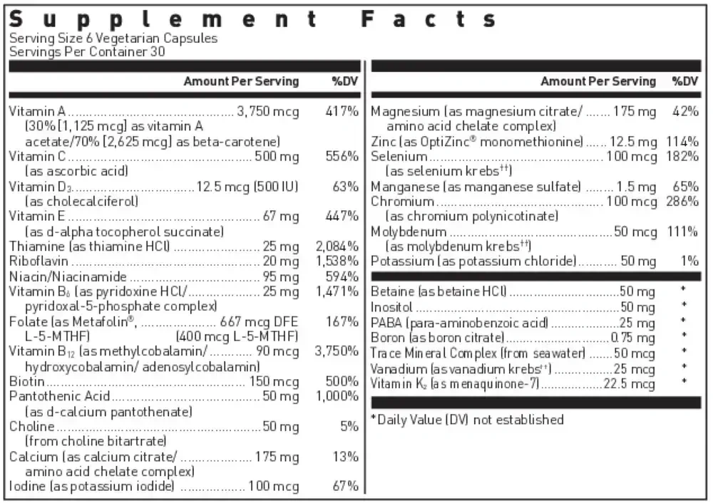 Product image for Ultra Preventive III Capsules.