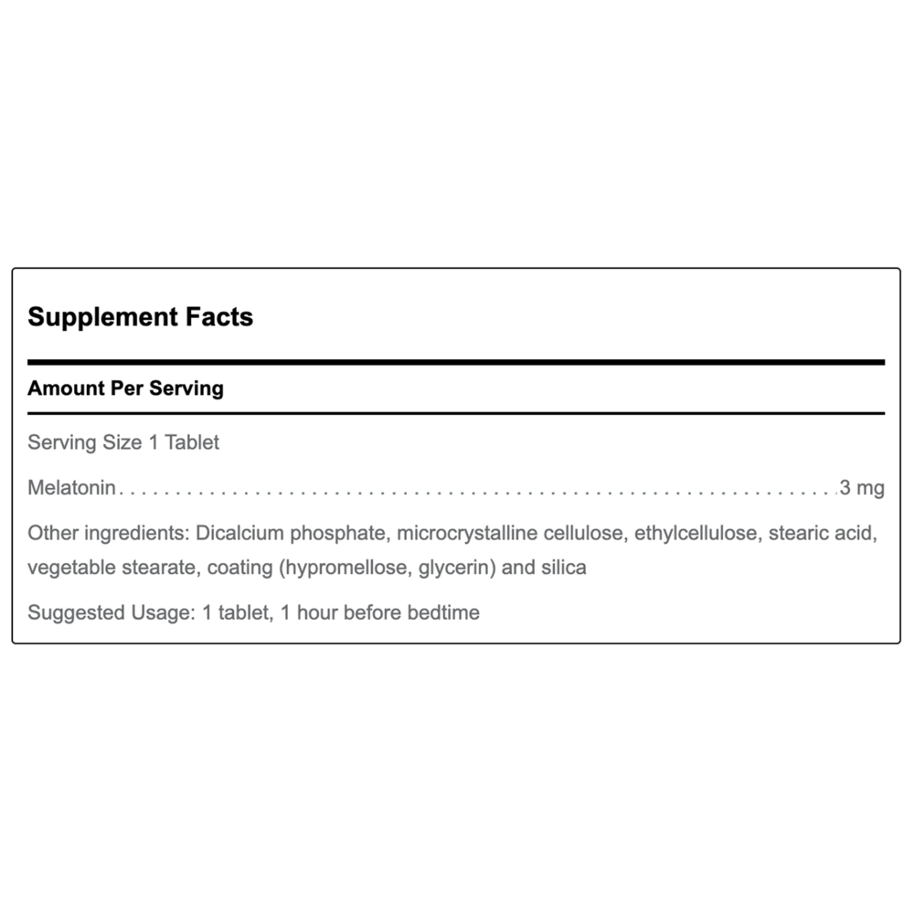 Product image for Melatonin P.R. 3mg.