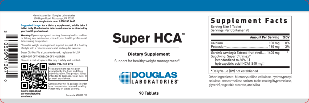 Product image for Super HCA 1,400mg w/Garcinia cambogia Ext..