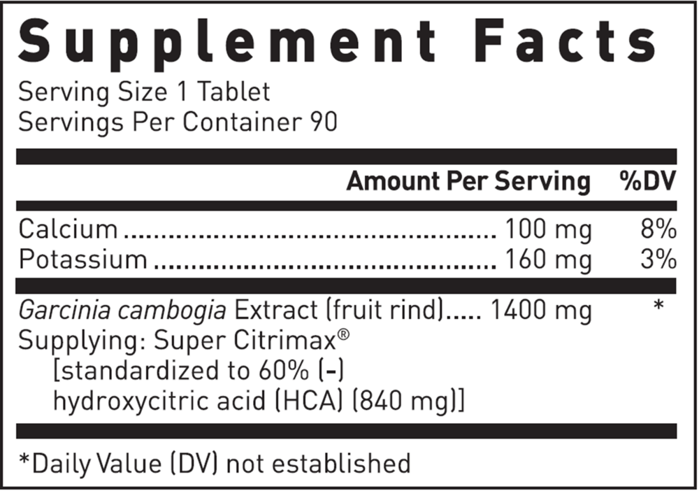 Product image for Super HCA 1,400mg w&#x2F;Garcinia cambogia Ext..
