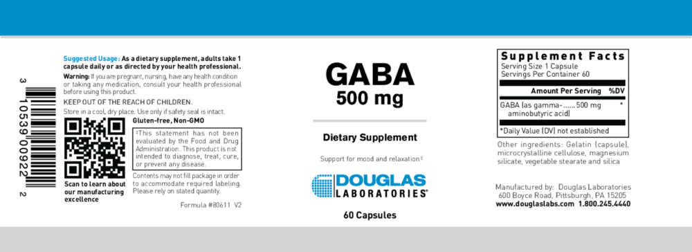 Product image for GABA 500mg.
